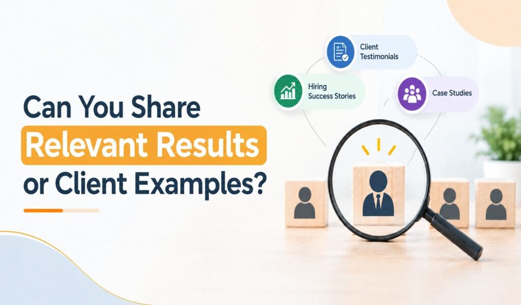 relevant results or client examples